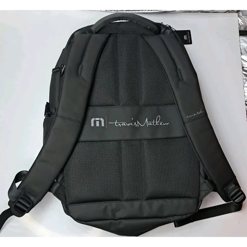 Travis Mathew Backpack Black New with Tags Travel School Gym Bag Mens